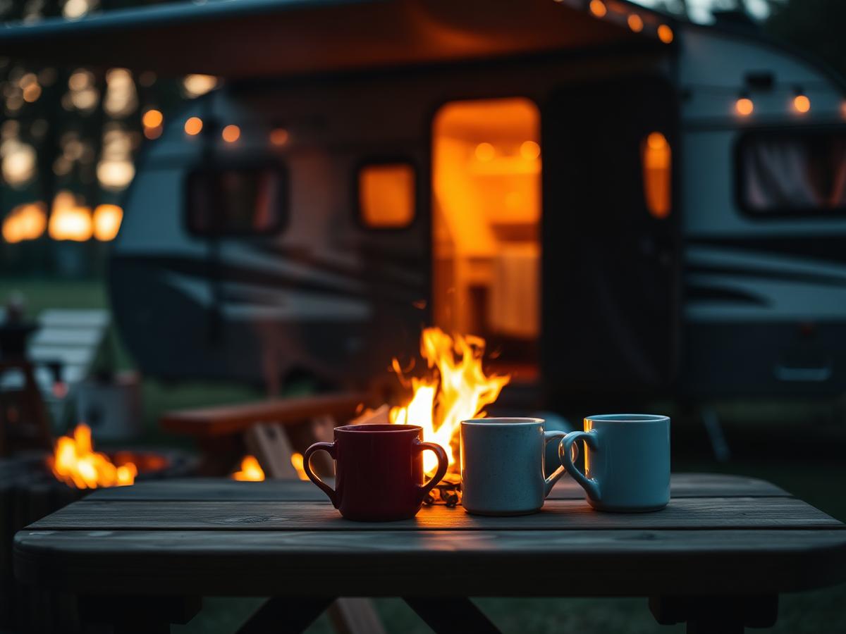 Abendstimmung am Lagerfeuer
